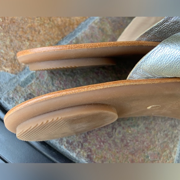 Loeffler Randall * Sosie-Gks * Silver & Wheat Pom Pom Sandals - Picture 6 of 7